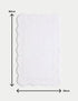 Pure Cotton Scalloped Bath Mat